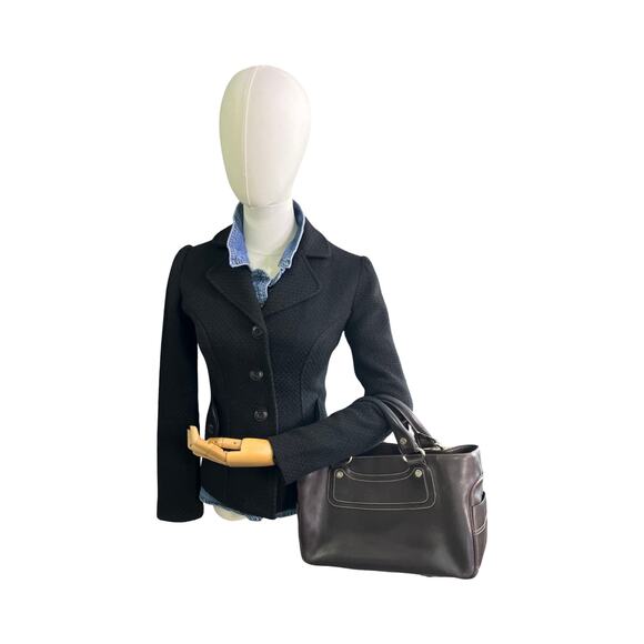 Celine CE00/33 Brown Leather Boogie Satchel Bag Made in Italy Top Handle Purse - Picture 15 of 15